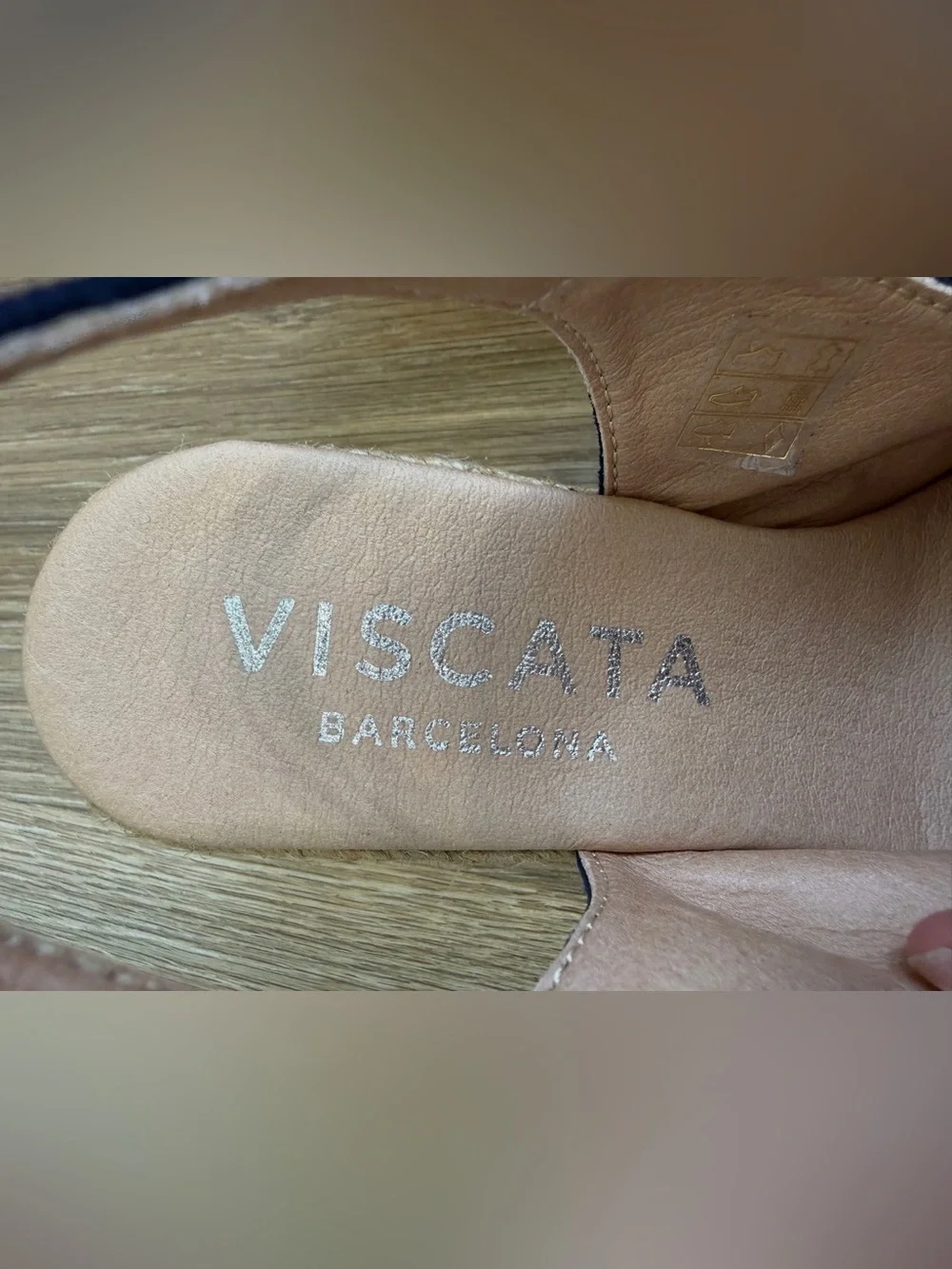VISCATA Barcelona Lloret Navy Suede Espadrille Wedge Slingback Shoes Size 38